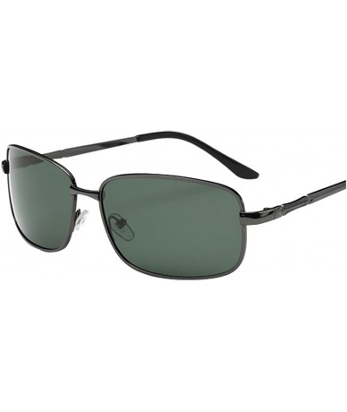Aviator Men's Night vision goggles Polarized Sunglasses Fishing dark glasses - Gun Grey/Green - C412DR75ZK9 $22.79