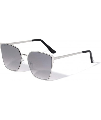Butterfly Flat Frame Geometric Fashion Sunglasses - Gray - C81972IHXS9 $26.01
