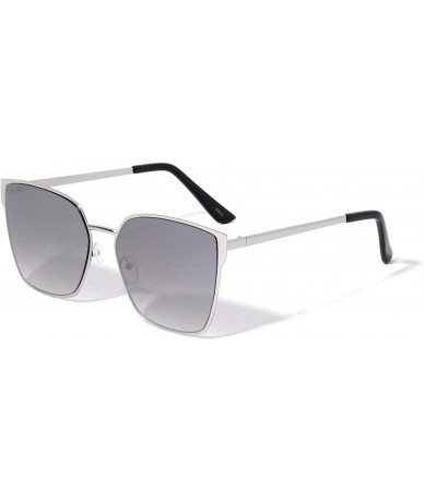 Butterfly Flat Frame Geometric Fashion Sunglasses - Gray - C81972IHXS9 $13.36