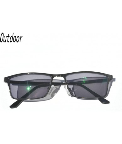 Square Fashion Men Nearsighted Sunglasses Myopic Photochromic Square Full Frame Optical Glasses - CA18R0Z8XC7 $16.54