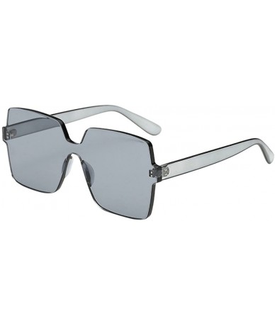 Oversized Sunglasses Rimless Vintage Oversized Glasses - C - CX18QTE05XH $19.10