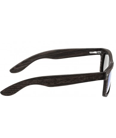 Wayfarer Cape Cod Retro Square 53mm Polarized Sunglasses - Ebony/Silver - CU12DI2N1TF $44.55