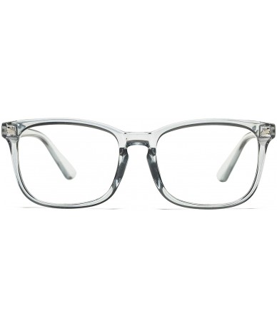 Aviator Non-prescription Glasses Frame Clear Lens Eyeglasses - Transparent Grey - CV18YCXHDM0 $22.29