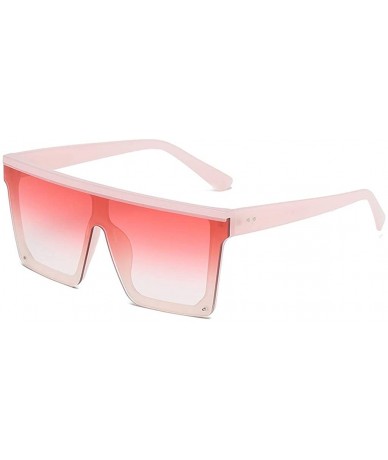 Square Fashion Men Women Square Oversize Sunglasses Summer Vacation Eyewear Sun Glasses - F - CX18TWZ4ROK $11.31