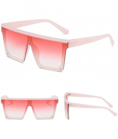 Square Fashion Men Women Square Oversize Sunglasses Summer Vacation Eyewear Sun Glasses - F - CX18TWZ4ROK $11.31