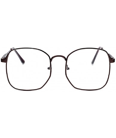 Aviator Wire Frame Nerd Bookworm Oversized Square Aviator Eyeglasses - Brown - C4188943GAS $29.70