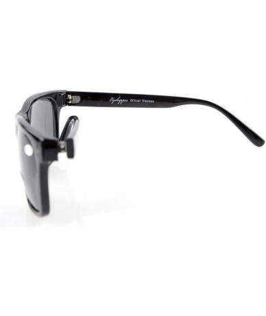 Rimless UV400 Bifocal Sunglasses Square Frame Oversize Sunshine Readers Black +1.0 - Qst466 Black - CB12GYTVVLT $13.49