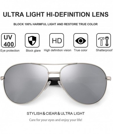 Aviator Classic Aviater Sunglasses for Women Men Metal Frame Mirrored Lens Driving Fashion Sunglasses 16884 - CL187GW887Q $15.09