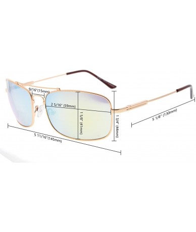 Rectangular Bifocal Sunglasses with Bendable Bridge and Temples Memory Reading Sunglasses Lightweight Titanium - C318C9M63DE ...