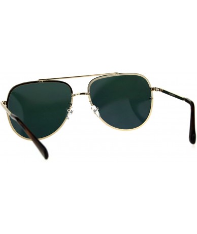 Rimless Mens Rimless Mirror Lens Officer Cop Metal Sunglasses - Gold Pink - CP18CIATALD $12.24