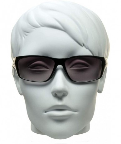 Rectangular Tinted Bifocal Reader Sunglasses Gradient Smoke Rectangle Microfiber Case - Smoke - CR128EUFHA1 $12.30