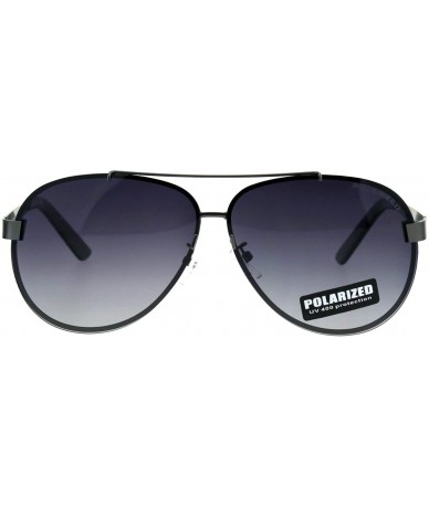 Rimless Polarized Mirror Exposed Edge Luxury Designer Pilots Metal Rim Sunglasses - Gunmetal Smoke - CK18GY82DZK $17.86