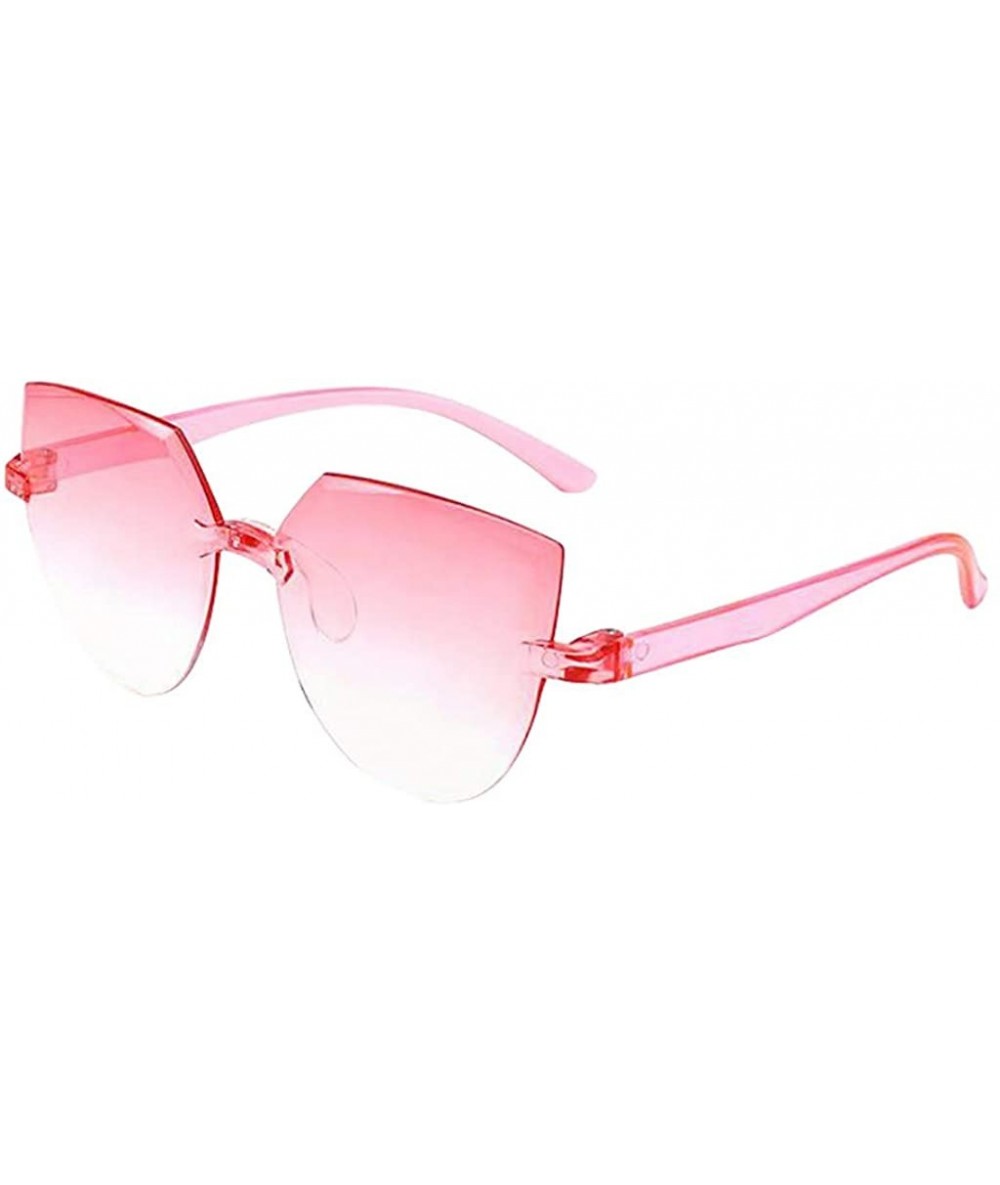 Rimless Classic Sunglasses Square Sunglasses Polarized Sunglasses Semi Rimless Frame Sun Glasses Retro Sun Glasses - B - CA19...