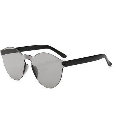 Round Unisex Fashion Candy Colors Round Outdoor Sunglasses Sunglasses - Silver - CX199XT0KOR $12.79