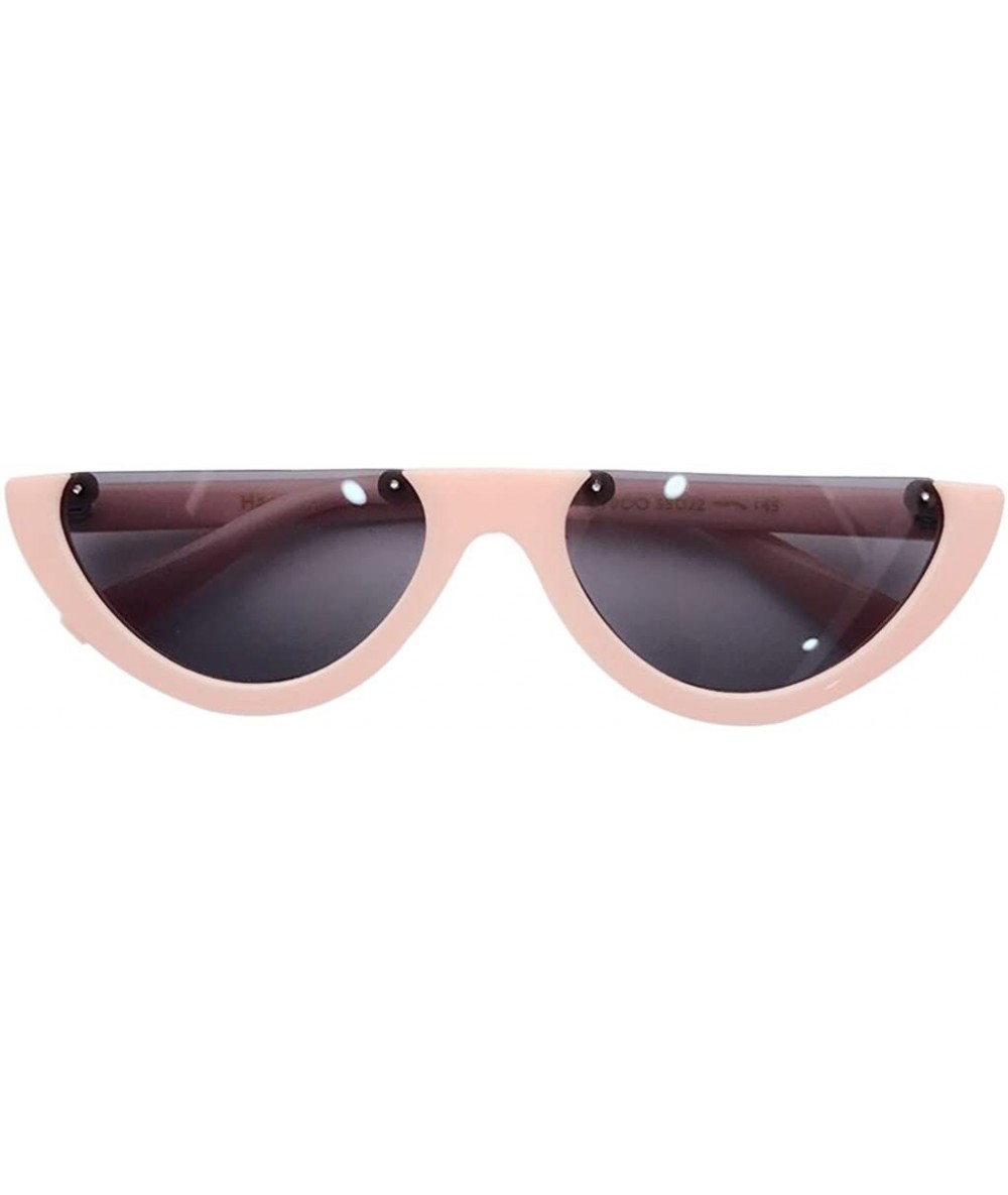Cat Eye Cat's Eye Sunglasses Triangle Half Frame - Retro Sunglasses for Women Vintage Super Cool Sunglasses - C8189X6CN57 $7.16