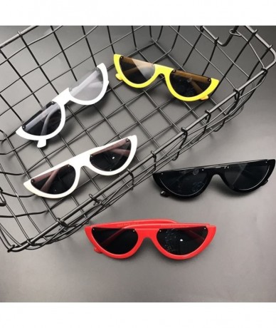 Cat Eye Cat's Eye Sunglasses Triangle Half Frame - Retro Sunglasses for Women Vintage Super Cool Sunglasses - C8189X6CN57 $7.16