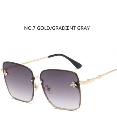 Oversized Sunglasses Women Men Retro Metal Frame Oversized Sun Glasses Female (Color Gold Gray) - Gold Gray - CO199EI3Z3D $14.35