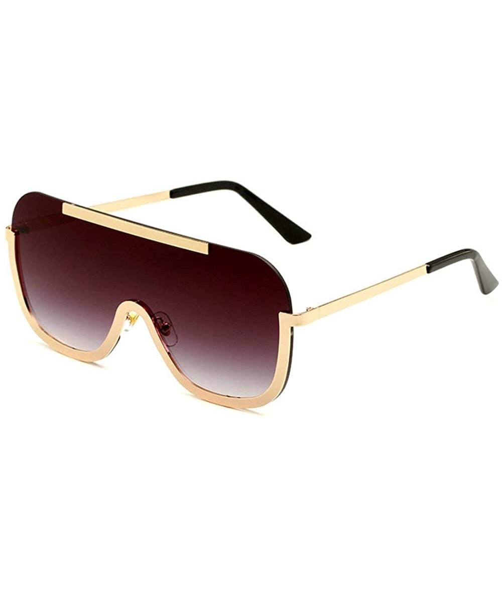 Goggle Sunglasses Oversize Frameless Windproof Transparent - Gray - CP18YDCYTT5 $28.93