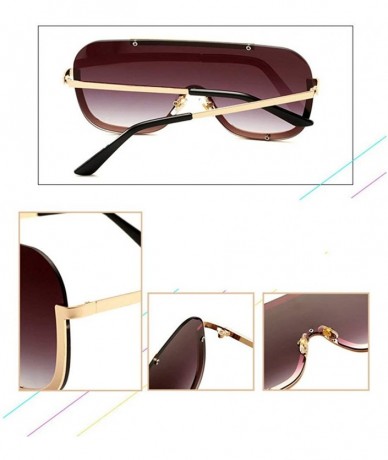 Goggle Sunglasses Oversize Frameless Windproof Transparent - Gray - CP18YDCYTT5 $28.93