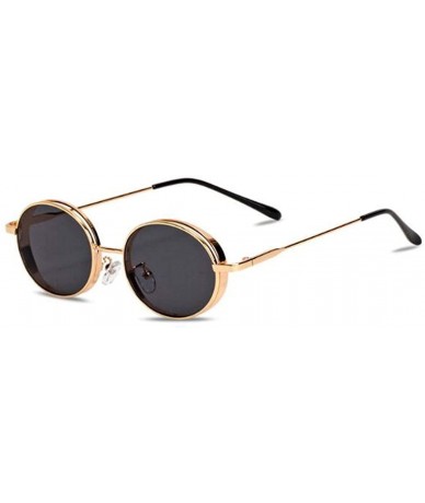 Aviator Men and women with the same fashion sunglasses- metal fashion small round mirror- sunglasses - A - CE18S5QDZID $32.62