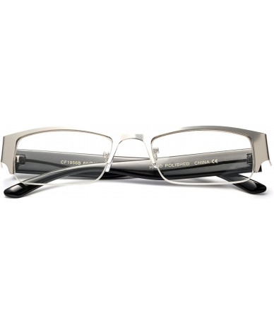 Square Premium Quality Half Frame Prescription Glasses Rx Prescription Ready Replacement Frames - CN12CAJUAFX $30.50
