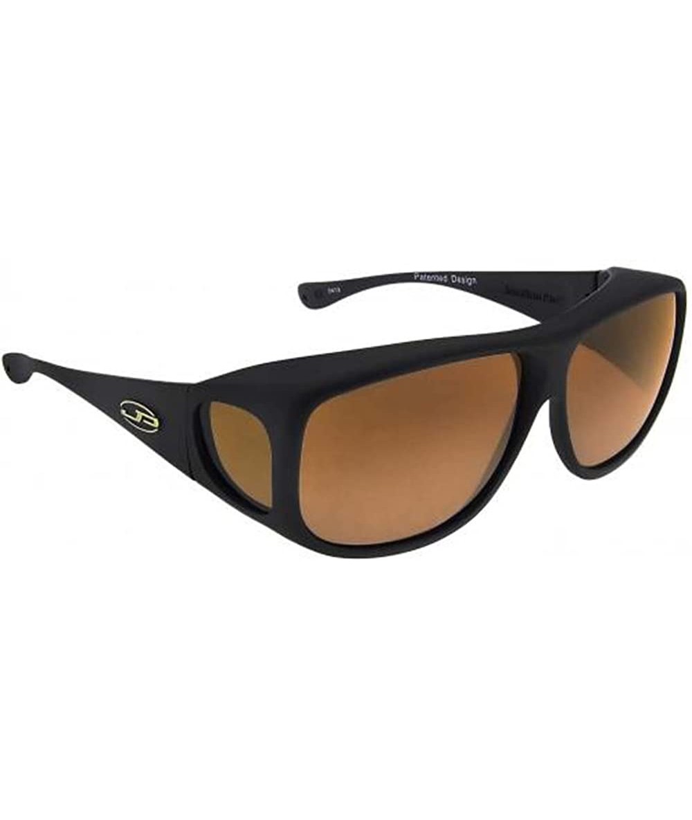 Aviator Sunglasses - Aviator / Frame Matte Black Lens Polarvue Amber - CL1124FRNSD $49.50