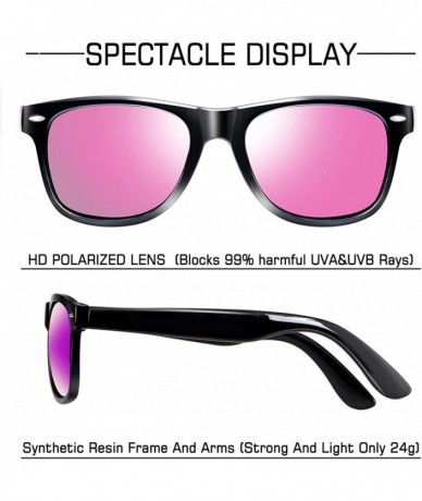 Round Sunglasses for Men Vintage Polarized Sun Glasses Fashion Shades WP1001 - Pink3 - CN18OX5EZT5 $10.99