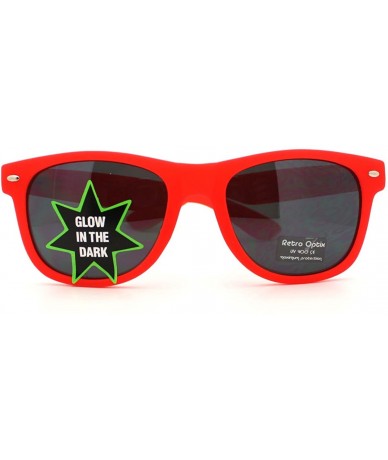 Square Glow In The Dark Square Sunglasses Perfect Rave Club Shades - Red - CR11CG5149F $11.51