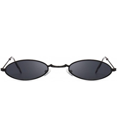 Goggle Women Sunglasses Famous Oval Sun Glasses Luxury Metal Round Rays Frames Black Small Cheap Eyewear Oculos - CW1985C8GZ6...