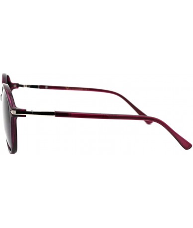 Round Polarized Lens Womens Sunglasses Retro Round Fashion Shades UV 400 - Purple (Black) - CD192RSTQDA $13.44