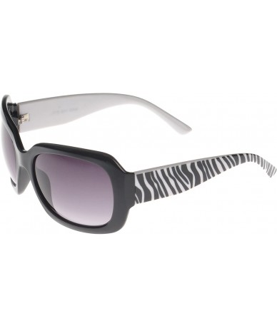 Shield 'Belva' Rectangle Fashion Sunglasses - Zebra - CJ11OJZAGU7 $10.46