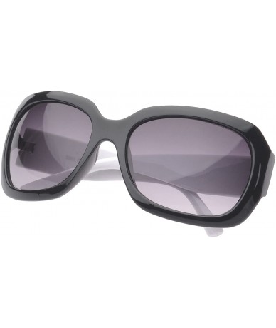 Shield 'Belva' Rectangle Fashion Sunglasses - Zebra - CJ11OJZAGU7 $10.46