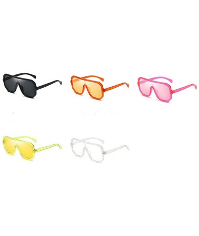 Rimless Oversize sunglasses glasses vintage designer - Orange - CL18TA55Q9D $11.97