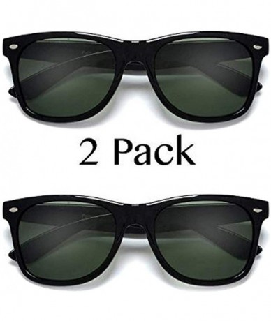 Wayfarer UV Ray Protection Black G-15 Polarized Sunglasses 2 Pack - CC11NBS8Z0H $13.96
