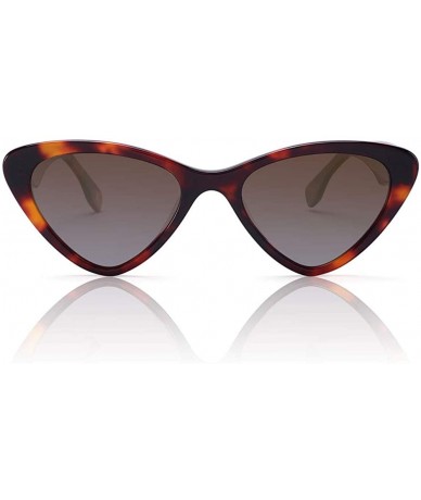 Cat Eye Cat Eye Sunglasses For Women with Vintage Retro style - Triangle Acetate frame Polarized Sunglasses - CQ1966WYT00 $19.97