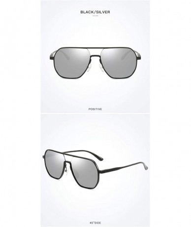 Rimless Fashion Polarized Sunglasses Female Riding Color Changing Sunglasses Men'S Personality Driving Mirror Sunglasses - C1...