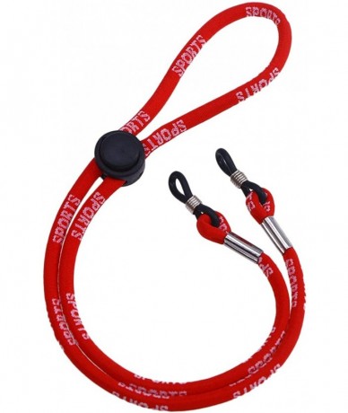 Oval 2Pcs Eyeglass Holder Strap Sunglass String Glasses Neck Cord Adjustable Eyewear Retainer(Red) - CI18WDXME8S $7.77