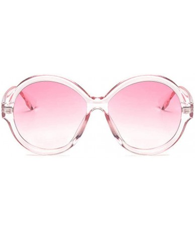 Oval Oversized Round Sunglasses Women Luxury Vintage Ladies Shades Big Oval Black - Pink - C118XDWG9R7 $8.36