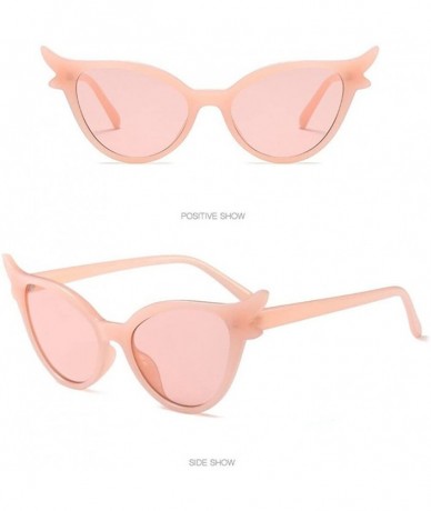 Cat Eye Sunglasses Cat Eye Eyeglasses Party Eyewear Women Rapper Glasses - Pink - CP18QGRM5M9 $9.42