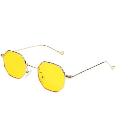 Square Fashion Hipster Small Square Sunglasses Street Shot Flat Mirror Male Octagonal Sunglasses - CL18X7469DD $44.03