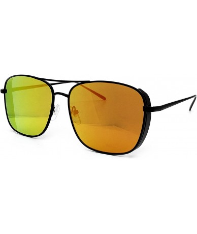 Aviator 549 Premium Oversize XXL Women Man Brand Designer Style Mirrored Fashion Aviator Sunglasses - Black Orange - CW18GZXZ...