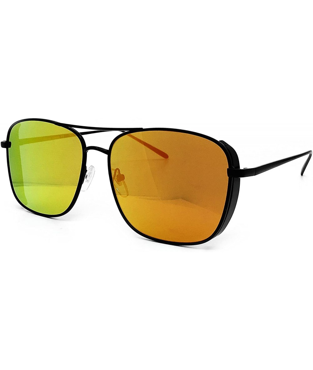 Aviator 549 Premium Oversize XXL Women Man Brand Designer Style Mirrored Fashion Aviator Sunglasses - Black Orange - CW18GZXZ...