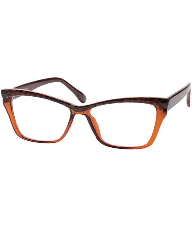 Rimless Womens Leopard Butterfly Reading Glasses Fashion Eye Glass Frame - Tea - CF18IIRR3E9 $21.89