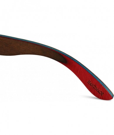 Wayfarer Handmade Maple Wood Sunglasses - Polarized UV400 Lenses in a Wooden Wayfarer that Floats! - CF17YAEX6Q4 $59.06