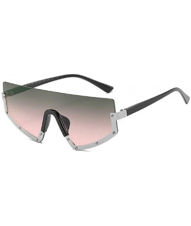 Rimless Summer Trendy Sunglasses UV400 Geometric Lens Eyewear Semi-Rimless Sun Glasses For Women Men 2020 Streetwear - CP197M...