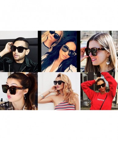 Oversized RAKOSTA 1762 Premium Oversize XXL Women Men Havana Tilda Shadow Style Fashion Tint Sunglasses - Matte/ Fade - CJ195...