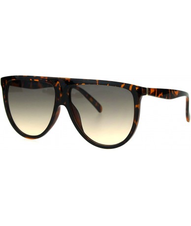 Oval Retro Fashion Womens Sunglasses Half Oval Frame Ombre Color Lens UV 400 - Tortoise (Beige Smoke) - CG189ZA4LOO $10.00