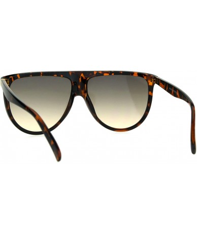 Oval Retro Fashion Womens Sunglasses Half Oval Frame Ombre Color Lens UV 400 - Tortoise (Beige Smoke) - CG189ZA4LOO $10.00