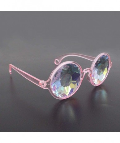 Sport Kaleidoscope Rave Glasses Rainbow Prism Sunglasses Goggles - Pink - C918NO3Y9Z3 $7.82