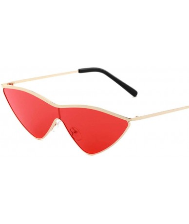 Cat Eye Triangular Cat Eye Sunglasses Suitable for Driving - Traveling and Shopping - Golden Frame Red Flake - C018Y2R5N28 $2...